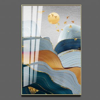 晶瓷画bu-3267玄关装饰画客厅装饰画现代简约挂画走廊过道轻奢壁画